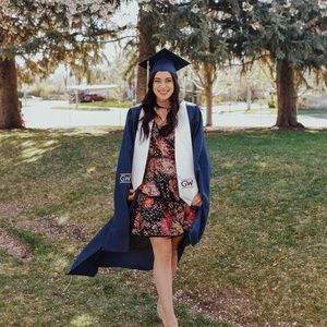 George Washington University Graduation Gown and Masters Hood